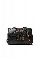 Распродажа PINKO MINI LOGO BAG PUFF MAXI QUILT JEWEL BUCKLE – BLACK